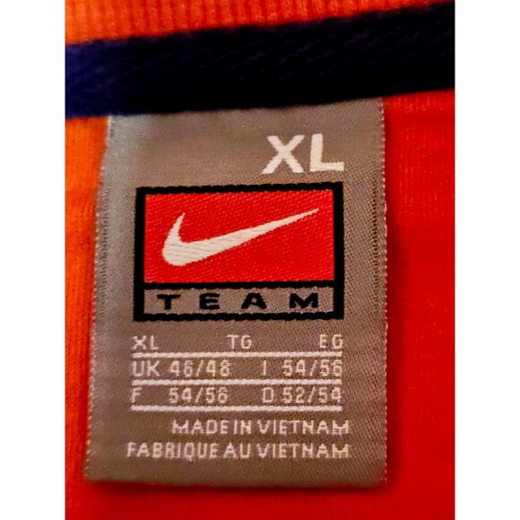 VintageY2K Nike Clemson Tigers Coach Orange Quarter Zip Sweatshirt Men's XL 3264 - Picture 5 of 12